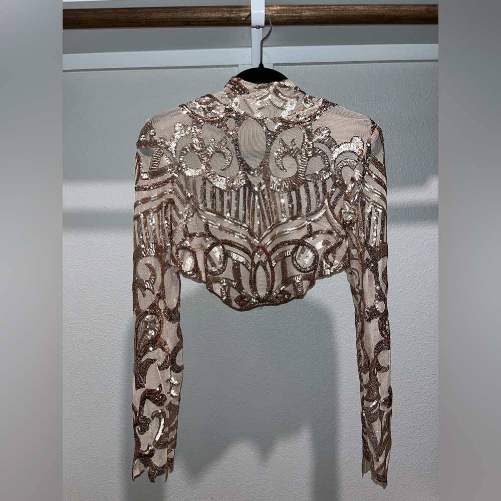 Elegant Sequin Embellished Women's Top